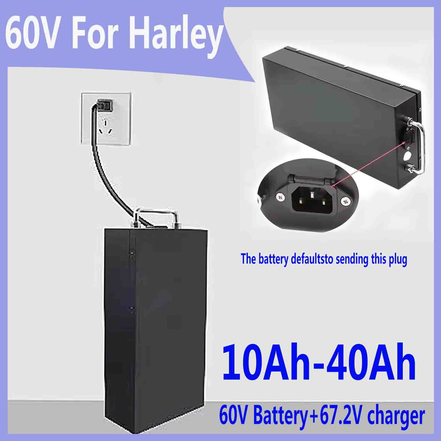 60V 30Ah Electric Scooter Battery - Für Harley-Batterien 60V 20AH -40AH Lithium-Akkupack,