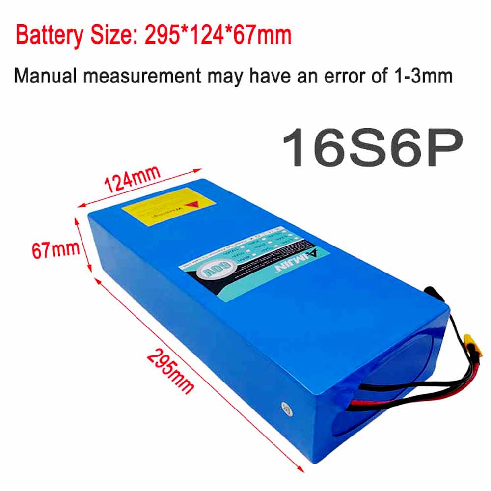 Eingebautes BMS 18650 16S6P 60 – 60V 30Ah Electric Scooter Battery Bewertung und Preis