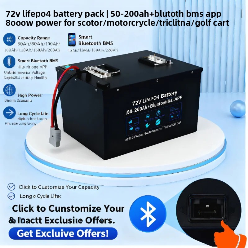 72V LiFePO4-Akku 50Ah-200Ah |  – 72V 60Ah Lifepo4 Battery Pack Bewertung und Preis