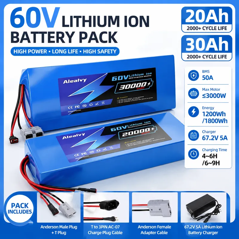 Aleaivy 60V 20AH 30AH 21700 Li – 60V 30Ah Electric Scooter Battery Bewertung und Preis